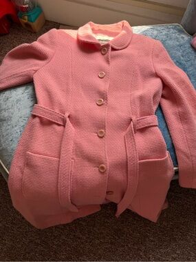 Express Girls' Pink Belted Pea Coat